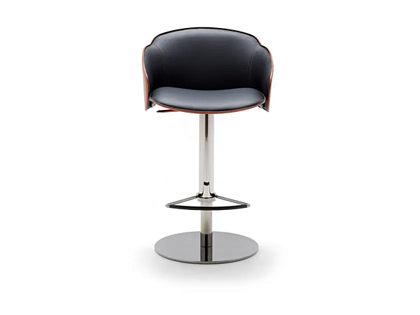 Leather stool with footrest gas lift FASEM Electa Electa Bar BT factory FASEM from Italy. Foto №2