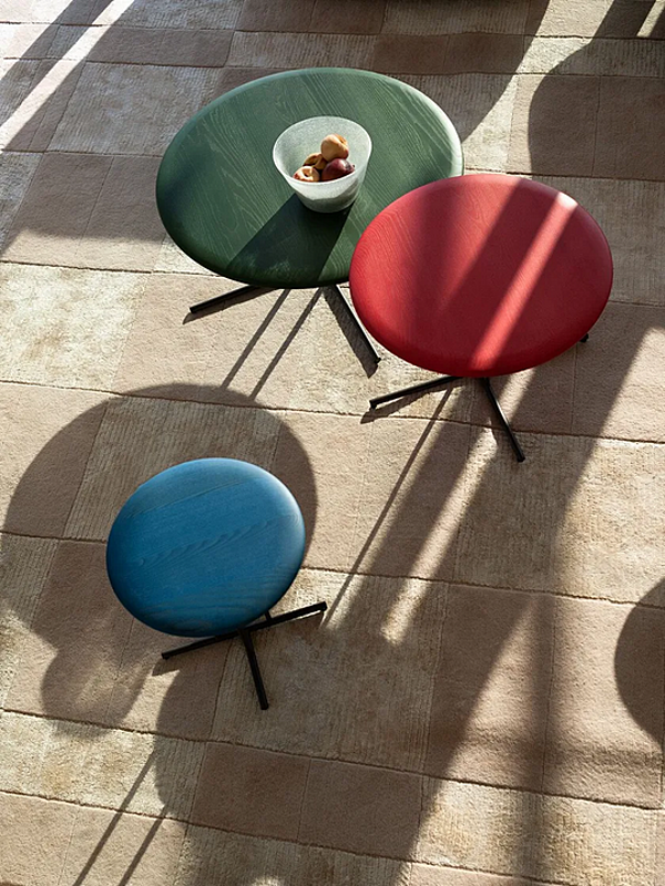 Round coffee table in ash and metal Potocco Graphic 955 TBC 60 80 955/TBC-60, 955/TBC-80 factory POTOCCO from Italy. Foto №6