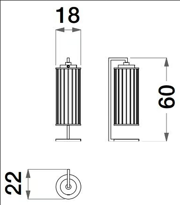 Metal table lamp Sesto Senso CPRN HOMOOD S584 factory CPRN HOMOOD from Italy. Foto №2