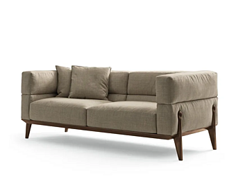 Two-seater fabric sofa with soft back GIORGETTI AGO