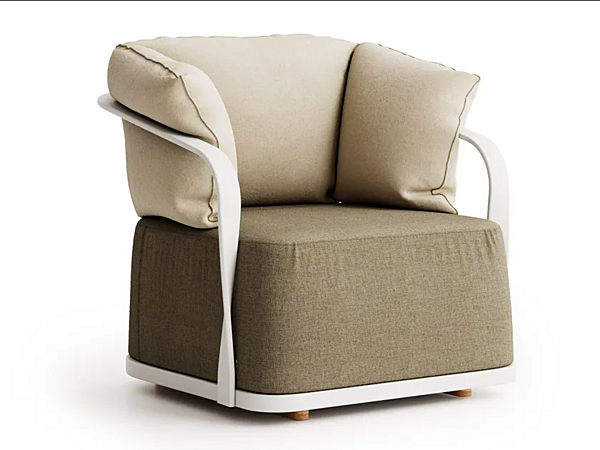 Fabric garden armchair with removable cover and armrests Atmosphera Tango TG.PL factory ATMOSPHERA from Italy. Foto №1