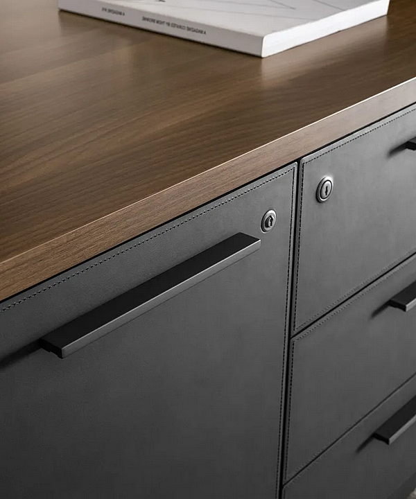 L-shaped wooden executive desk INCA I 4 Mariani factory i 4 Mariani from Italy. Foto №10
