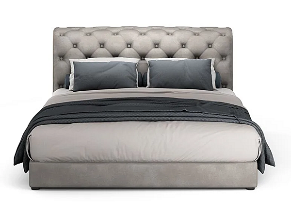 Leather double bed with tufted backrest i 4 Mariani Tudor factory i 4 Mariani from Italy. Foto №2