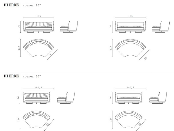 Sectional fabric sofa Pierre CPRN HOMOOD factory CPRN HOMOOD from Italy. Foto №14