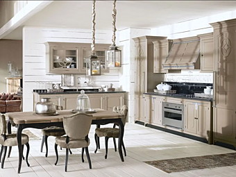 Fitted wood kitchen composition 01 MARCHI GROUP Islamorada factory MARCHI CUCINE from Italy