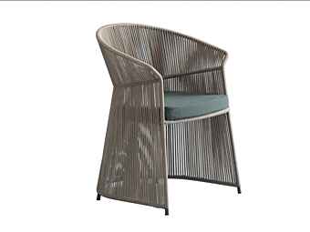 Rope garden easy chair with armrests removable cover Potocco Ola 923 PMF 923/PMF