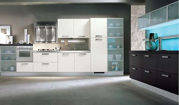 Kitchen HOME CUCINE Frontali finitura Neve e Grafite factory HOME CUCINE from Italy. Foto №1