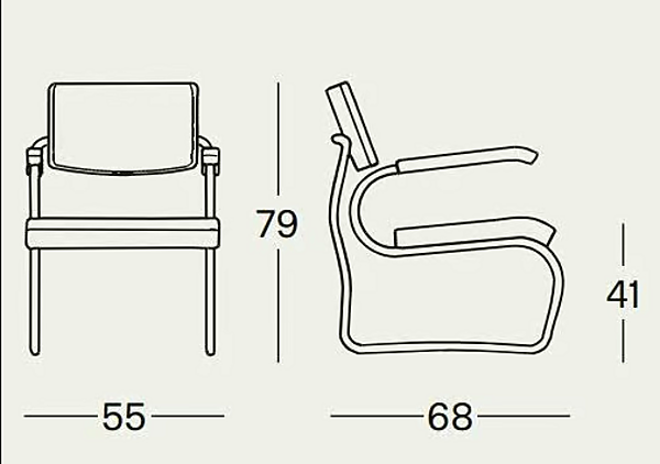 Upholstered easy chair with armrests Sant Elia ZANOTTA factory ZANOTTA from Italy. Foto №3