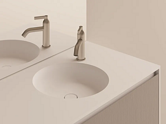 Undermount round solid surface washbasin AGAPE Undici Undermount round solid surface washbasin AGAPE Undici factory Agape from Italy