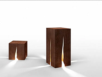 Corten Bollard Light Granito Artemide