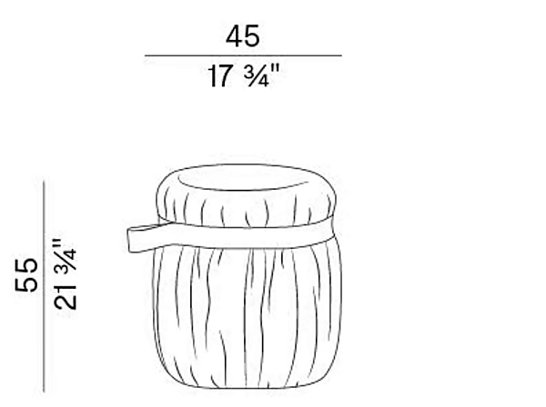 Upholstered Round Fabric Pouf Herm 925 O45 Potocco 925/O45 factory POTOCCO from Italy. Foto №4