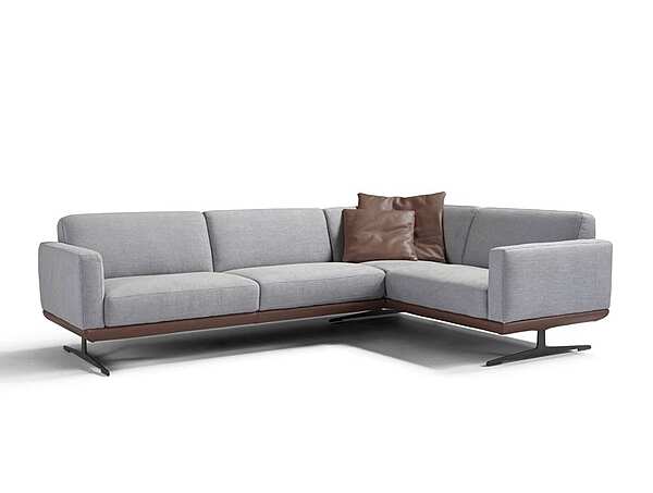 Corner fabric sofa Gloria Slim Egoitaliano factory Egoitaliano from Italy. Foto №1