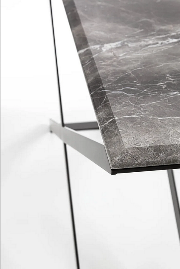 Rectangular console table in marble and steel Crossover ENRICO PELLIZZON factory ENRICO  PELLIZZONI from Italy. Foto №6