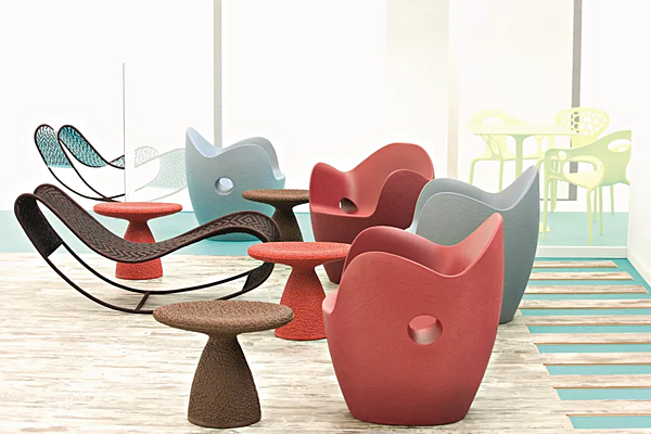 Polyethylene Easy Chair with Armrests Moroso O Nest factory Moroso from Italy. Foto №4