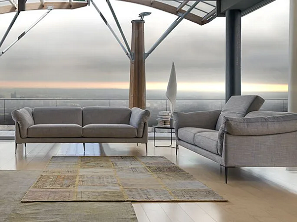 Three-Seater Fabric Sofa with Removable Cover Calia Italia Elisir CAL 1078 factory Calia Italia from Italy. Foto №1