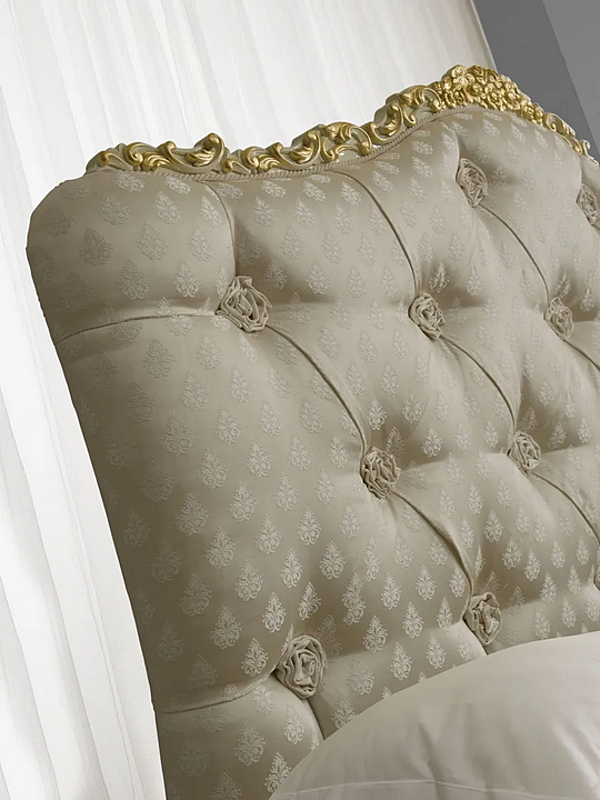 Full size fabric bed with tufted backrest CASA +39 BELLINI 425 factory CASA +39 from Italy. Foto №2