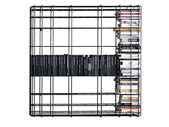 Open wall mounted iron bookcase Leyva Saba