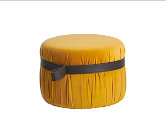 Upholstered round fabric pouf Potocco Herm 925 O60 925/060