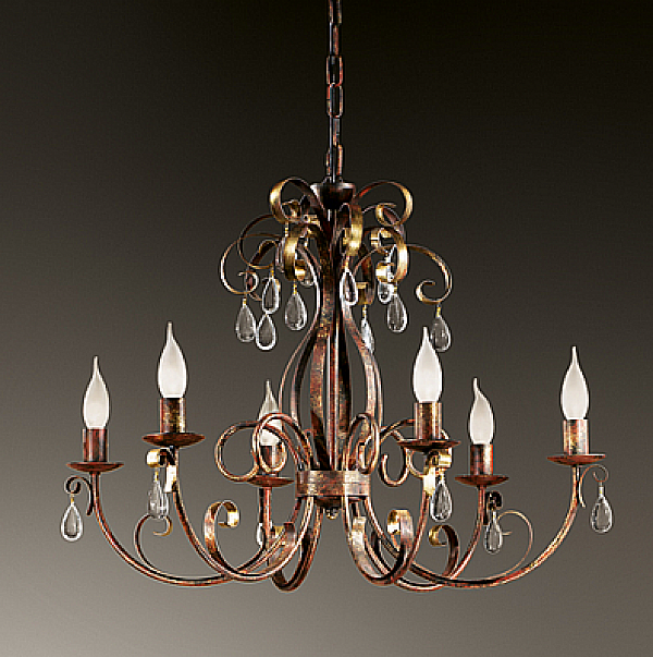 Chandelier MM LAMPADARI 6502/6 factory MM LAMPADARI from Italy. Foto №1