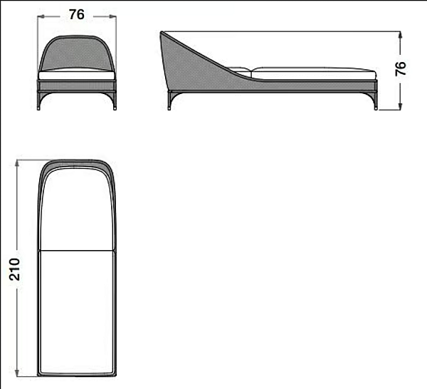 Wooden and fabric outdoor garden bed CPRN HOMOOD OD1001, OD1003 factory CPRN HOMOOD from Italy. Foto №3