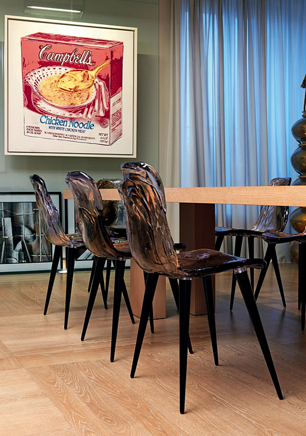 Polycarbonate chair Gilda B Edra GLD010 factory EDRA from Italy. Foto №4