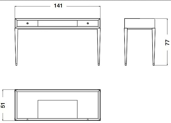 Wooden Dressing Table Eclipse CPRN HOMOOD E210 factory CPRN HOMOOD from Italy. Foto №2