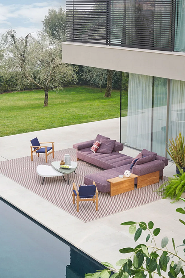 Garden table with multi-layer wood top CASSINA Mexique Outdoor factory CASSINA from Italy. Foto №21