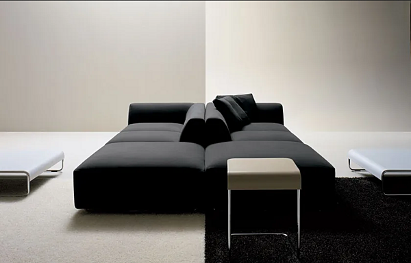 High Side Table in Tanned Leather and Steel by i 4 Mariani factory i 4 Mariani from Italy. Foto №4