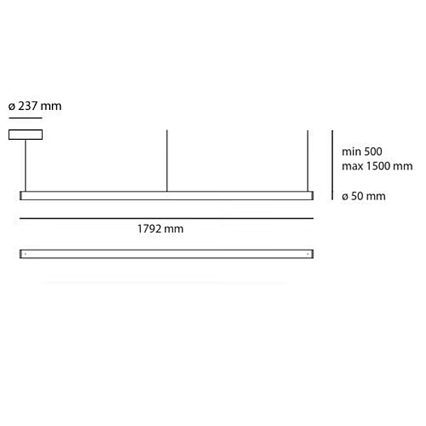 Methacrylate Linear Lighting Profile Artemide Alphabet of Light factory Artemide from Italy. Foto №15