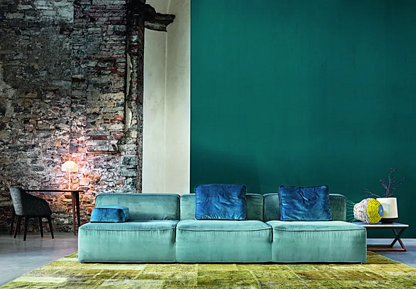 Sectional sofa in fabric or leather VIBIEFFE 275 Glam factory VIBIEFFE from Italy. Foto №6