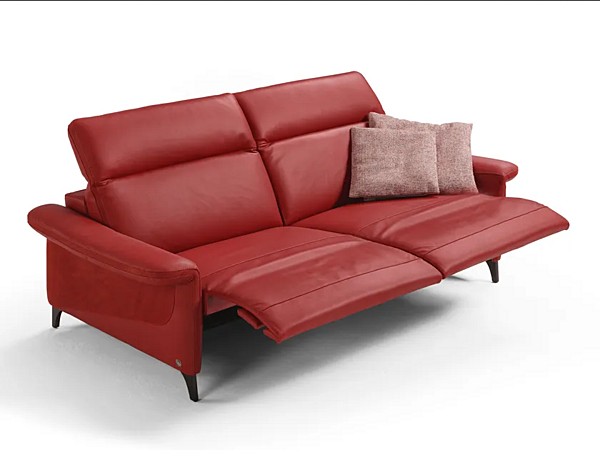 3-seater leather sofa with electric motion Egoitaliano Yvette factory Egoitaliano from Italy. Foto №1