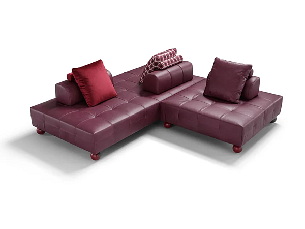 Corner sectional tufted leather sofa Egoitaliano L Ego factory Egoitaliano from Italy. Foto №2