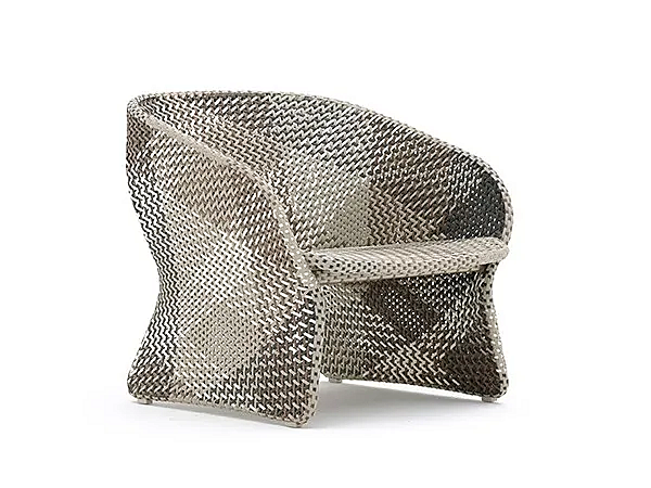 Garden armchair with armrests made of synthetic fibre VARASCHIN Maat 2371, 2372 factory VARASCHIN from Italy. Foto №1