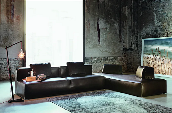 Sectional sofa in fabric or leather VIBIEFFE 275 Glam factory VIBIEFFE from Italy. Foto №8