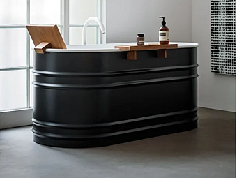 Freestanding oval steel bathtub AGAPE Vieques XS Freestanding oval steel bathtub AGAPE Vieques XS factory Agape from Italy