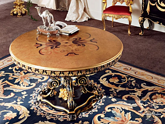 Round wooden living room table Modenese Luxury Interiors 13143 factory MODENESE GASTONE from Italy