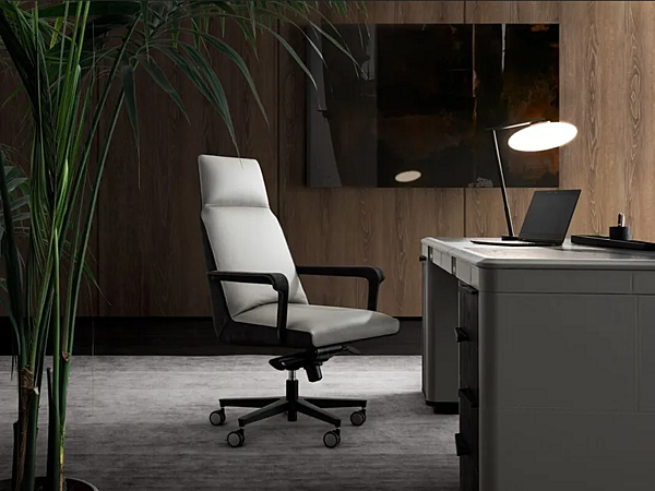 Wooden executive desk with drawers I 4 Mariani Noah factory i 4 Mariani from Italy. Foto №15