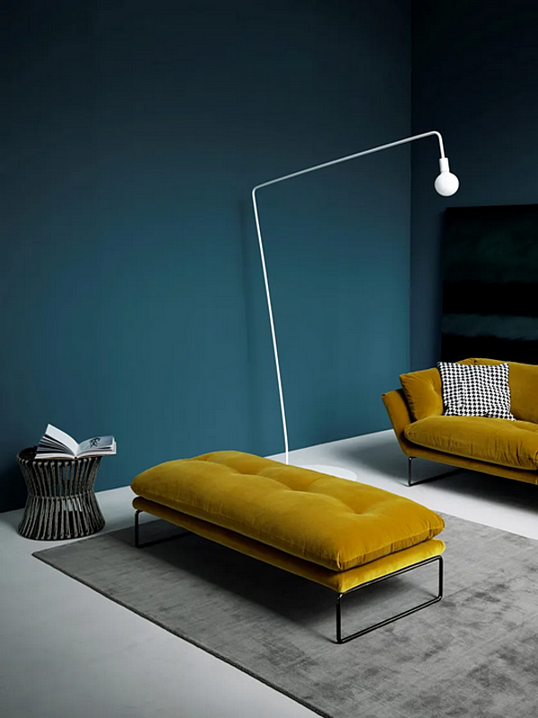 Three-seater fabric sofa with sled base Saba New York Suite factory SABA from Italy. Foto №14