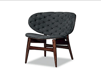 Easy chair with upholstered back Baxter Dalma factory BAXTER from Italy