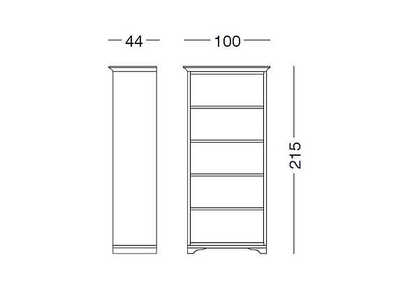 Bookcase TONIN CASA GLORIA - 1298 factory TONIN CASA from Italy. Foto №4