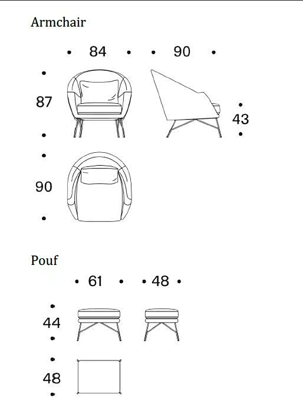 Fabric armchair with armrests Saba Chillout factory SABA from Italy. Foto №7