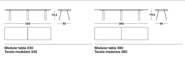 Rectangular modular table Ambrosiano 2322 ZANOTTA factory ZANOTTA from Italy. Foto №4