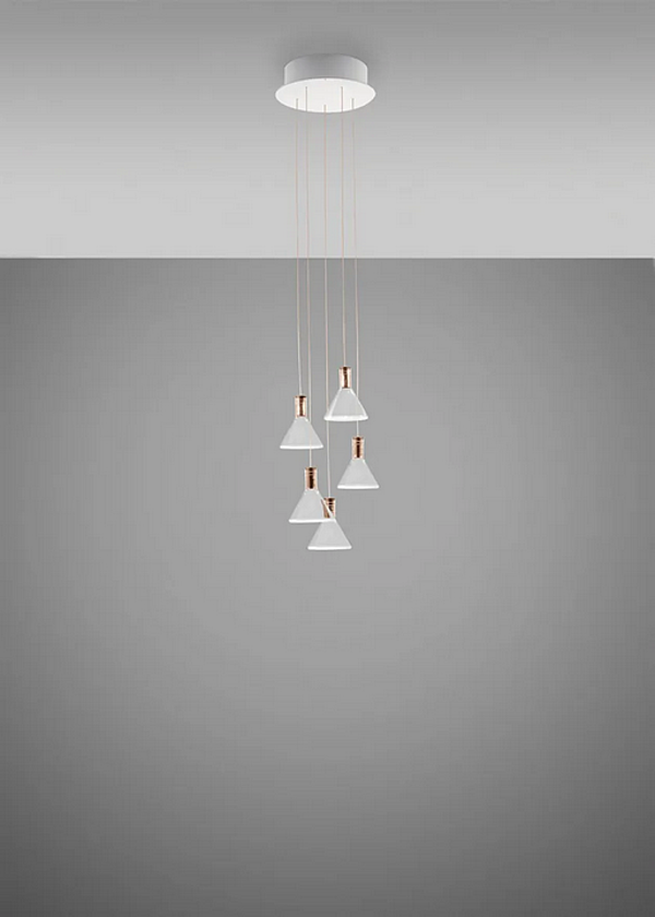 LED pendant lamp made of borosilicate glass multispot design Fabbian Polair collection factory Fabbian from Italy. Foto №2