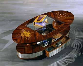 Low coffee table in wood Arte CARPANELLI factory CARPANELLI from Italy