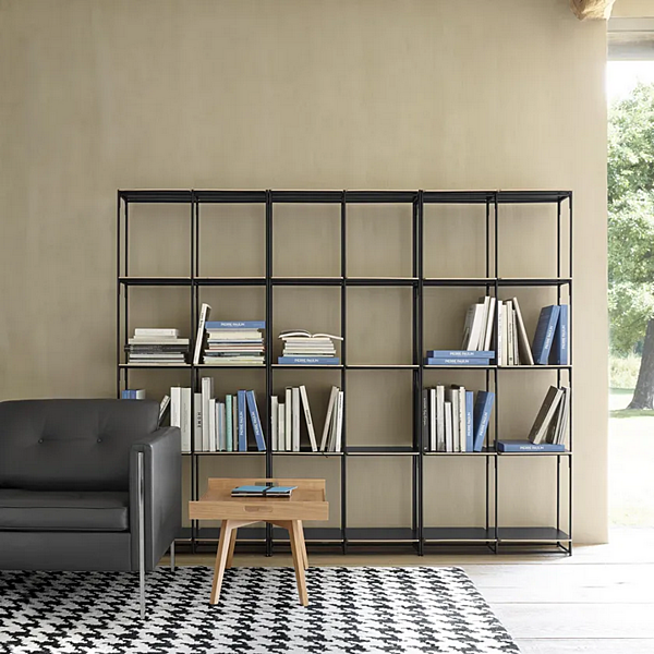 Sectional bookcase in wood LIGNE ROSET La Bibliotheque Fil 19980298-19980300/02/66/73/74 factory LIGNE ROSET from Italy. Foto №3