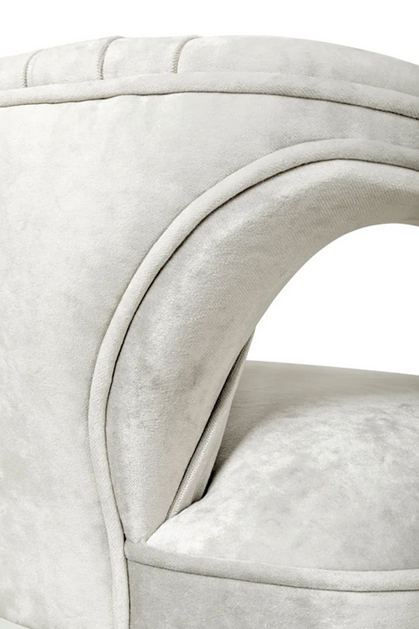 Swivel high velvet stool with armrests BRABBU Karoo II factory BRABBU from Italy. Foto №9