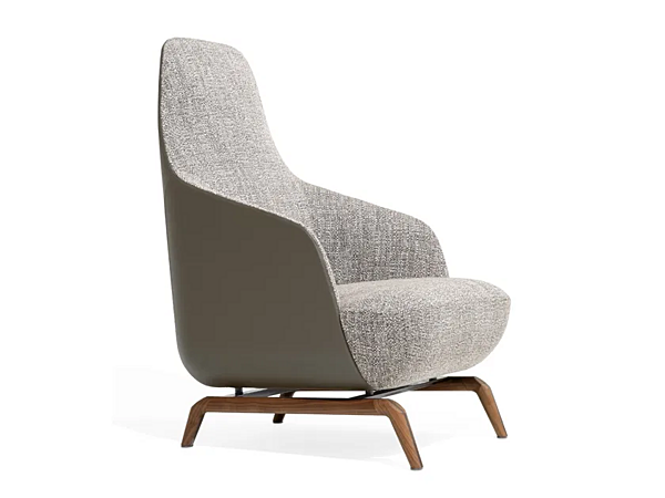 Upholstered fabric armchair with armrests Janet GIORGETTI factory GIORGETTI from Italy. Foto №1