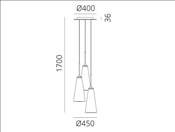 LED pendant lamp made of aluminum Look at Me Artemide 1452010APP, 1453010APP, 1450010A, 1451010A factory Artemide from Italy. Foto №17