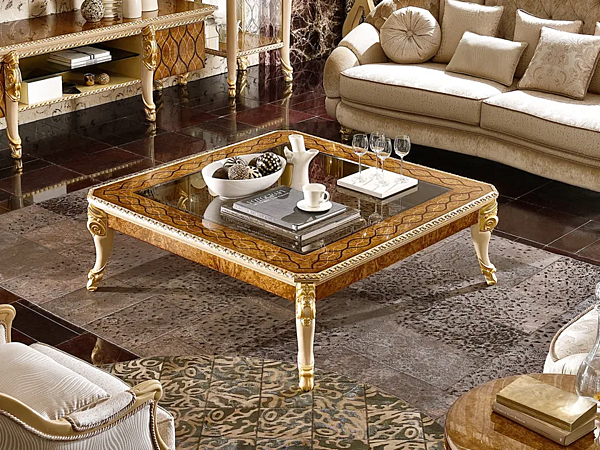 Square coffee table in wood A.R. Arredamenti Harmony 328 factory A.R.ARREDAMENTI SRL from Italy. Foto №3
