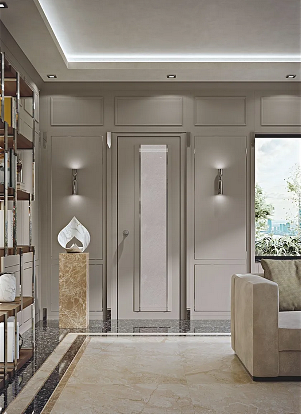 Hinged Slim Wood and Glass Door Martini Interiors factory MARTINI INTERIORS from Italy. Foto №2